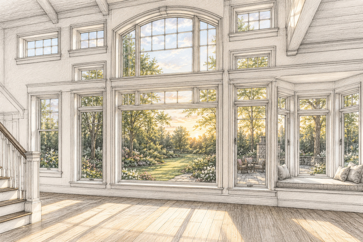 home with many windows