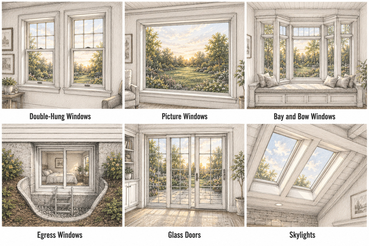 six common window types